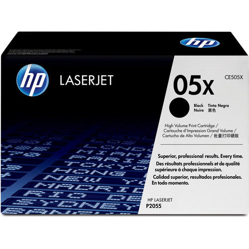 Cartouche de toner laser authentique HP 05X (CE505X) à haut rendement - Paquet unique - Noir - 1 pièce CE505X