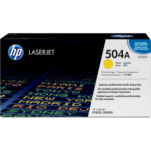 Cartouche de toner laser authentique HP 504A (CE252A) - Paquet unique - Jaune - 1 pièce CE252A