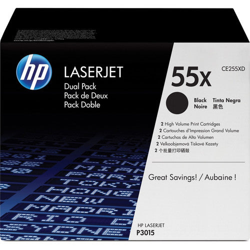 Cartouche de toner authentique HP 55X (CE255XD) - Pack double CE255XD