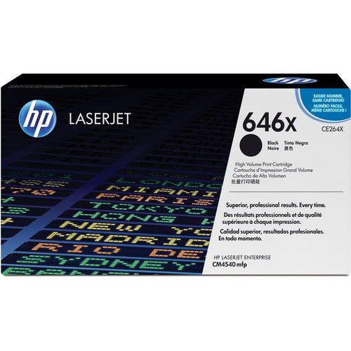 Cartouche de toner laser authentique HP 646X (CE264X) - Paquet unique - Noir - 1 pièce CE264X