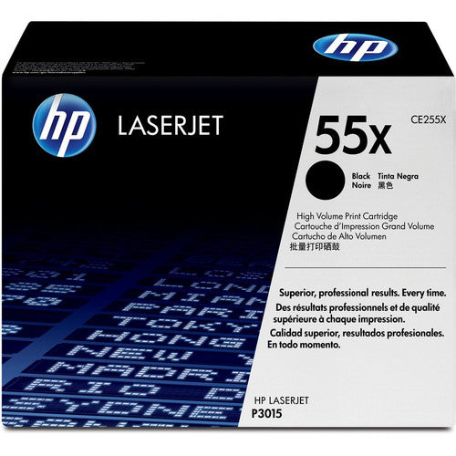 Cartouche de toner laser authentique HP 55X (CE255X) - Paquet unique - Noir - 1 pièce CE255X