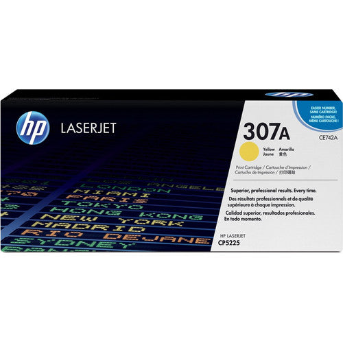 Cartouche de toner laser originale HP 307A (CE742A) - Paquet unique - Jaune - 1 pièce CE742A