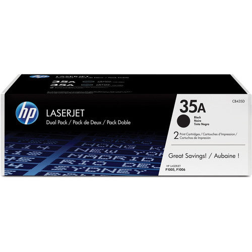 HP 35A (CB435D) Cartouche de toner originale double pack - Noir - Double pack CB435D