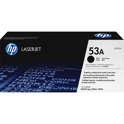 Cartouche de toner laser originale HP 53A (Q7553A) - Paquet unique - Noir - 1 de chaque Q7553A