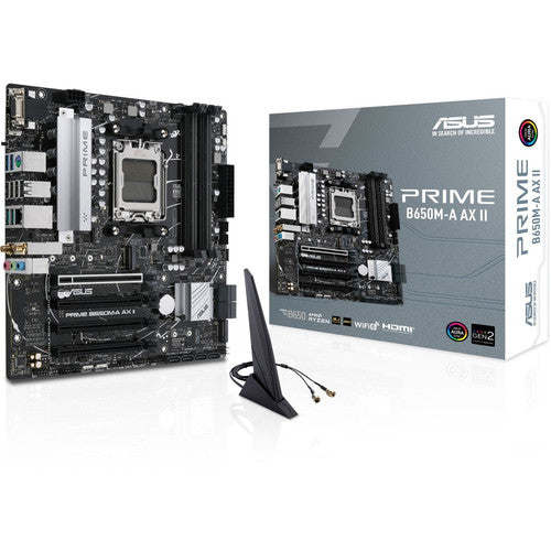 Asus Prime B650M-A AX II Gaming Desktop Motherboard - AMD B650 Chipset - Socket AM5 - Micro ATX PRIME B650M-A AX II
