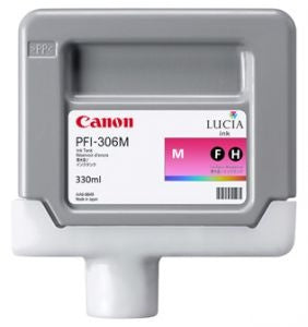 Cartouche d'encre jet d'encre originale Canon PFI-306M - Magenta - 1 paquet 6659B001