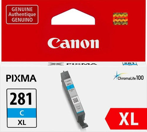 Cartouche d'encre jet d'encre originale Canon CLI-281 XL - Pack cyan 2034C001