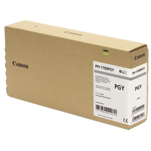 Cartouche d'encre jet d'encre originale Canon PFI-1700 PGY - Pack gris photo 0782C001