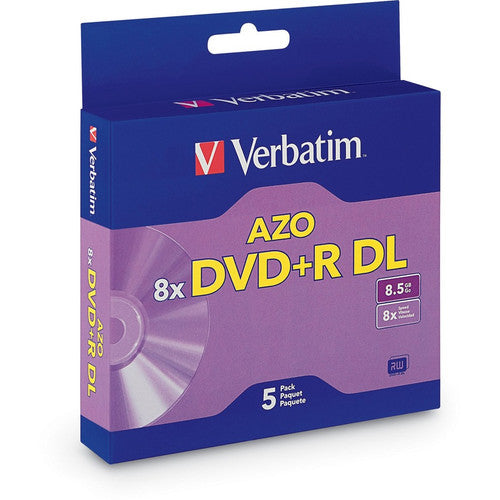 Verbatim 95311 DVD Recordable Media - DVD+R DL - 8x - 8.50 GB - 5 Pack Jewel Case 95311