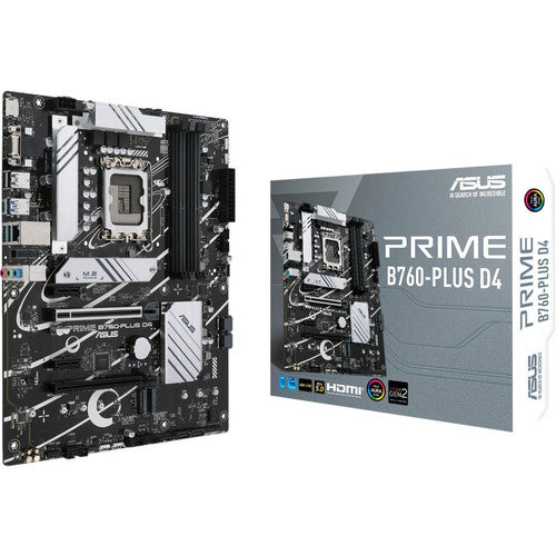 Asus Prime B760-PLUSD4 Desktop Motherboard - Intel B760 Chipset - Socket LGA-1700 - ATX PRIMEB760-PLUSD4