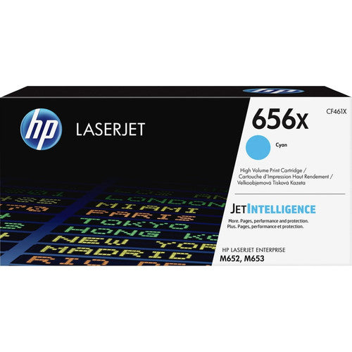Cartouche de toner laser authentique à haut rendement HP 656X (CF461X) - Cyan - 1 de chaque CF461X