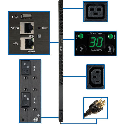Tripp Lite PDUMNV30HV2LX PDU 42 prises PDUMNV30HV2LX