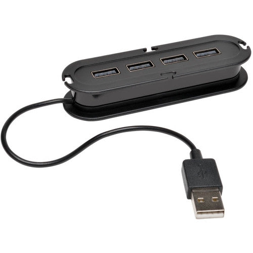 Tripp Lite Hub ultra-mini haute vitesse USB 2.0 à 4 ports avec adaptateur secteur U222-004-R