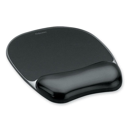 Fellowes Crystals™ Gel Mousepad Wrist Support Black 9112101