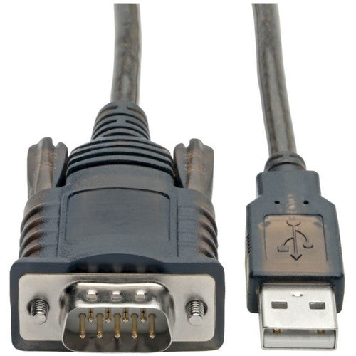 Tripp Lite by Eaton RS232 to USB Adapter Cable with COM Retention (USB-A to DB9 M/M), FTDI, 5 ft. U209-005-COM
