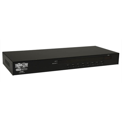 Commutateur KVM USB/PS2 Tripp Lite 8 ports 1U monté en rack - Boîtier en acier B042-008