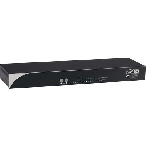 Tripp Lite by Eaton 16-Port NetCommander 1U Rackmount Cat5 KVM Switch with PS2 to USB Input Adapter B072-016-1A