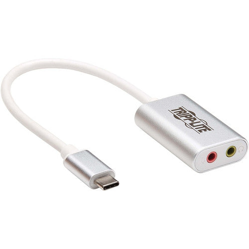 Tripp Lite by Eaton USB-C to 3.5 mm Stereo Audio Adapter - USB 2.0, Silver U437-002