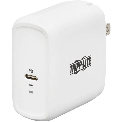 Tripp Lite by Eaton Chargeur mural compact USB-C - Technologie GaN, charge PD 65 W, blanc U280-W01-65C1-G