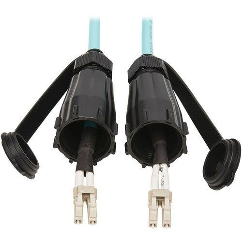 Tripp Lite by Eaton N820-10M-IND Câble de brassage fibre multimode duplex 50/125 OM3 10 Go, Aqua, 10 m N820-10M-IND