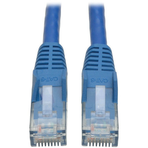 Tripp Lite par Eaton 30 pieds. Câble de raccordement moulé sans accroc Cat6 Gigabit (RJ45 M/M) - Bleu N201-030-BL