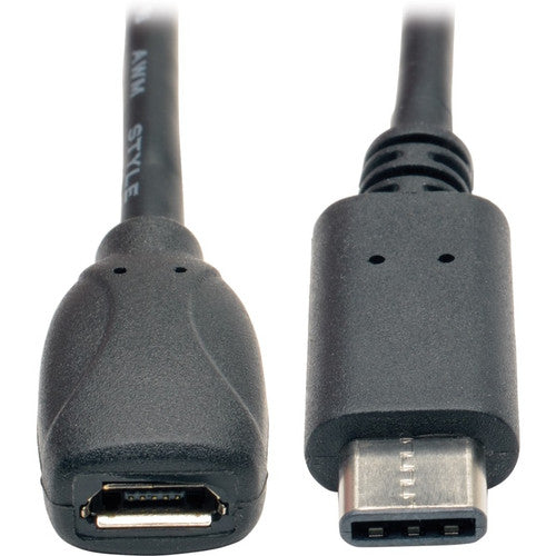 Câble d'adaptation haute vitesse Tripp Lite par Eaton 6 pouces USB C U040-06N-MIC-F