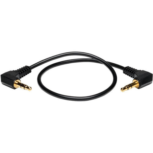 Tripp Lite 1ft Mini Stereo Audio Cable with Two Right Angle plugs 3.5mm M/M 1' P312-001-2RA