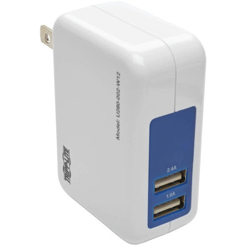 Tripp Lite by Eaton Chargeur mural/de voyage USB 2 ports, 5 V, 1,0/2,4 A U280-002-W12