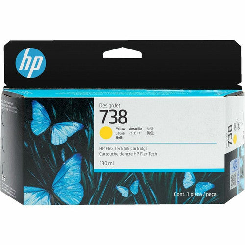 Cartouche d'encre jet d'encre authentique HP 738 - Pack jaune 498N7A