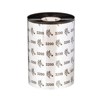 Zebra Wax Resin Ribbon 6.85inx1476ft 3200 High Performance 1in core 03200BK17445