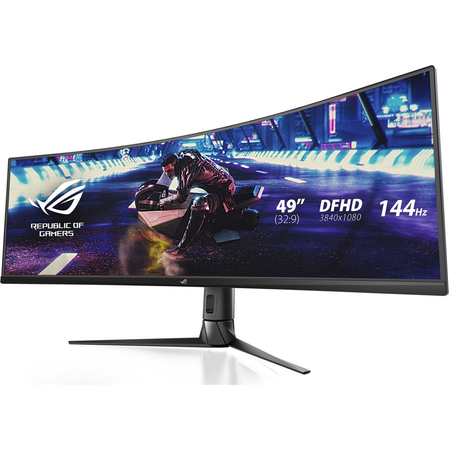 Asus ROG Strix XG49VQ 49" Double Full HD (DFHD) Curved Screen WLED Gaming LCD Monitor - 32:9 - Black XG49VQ