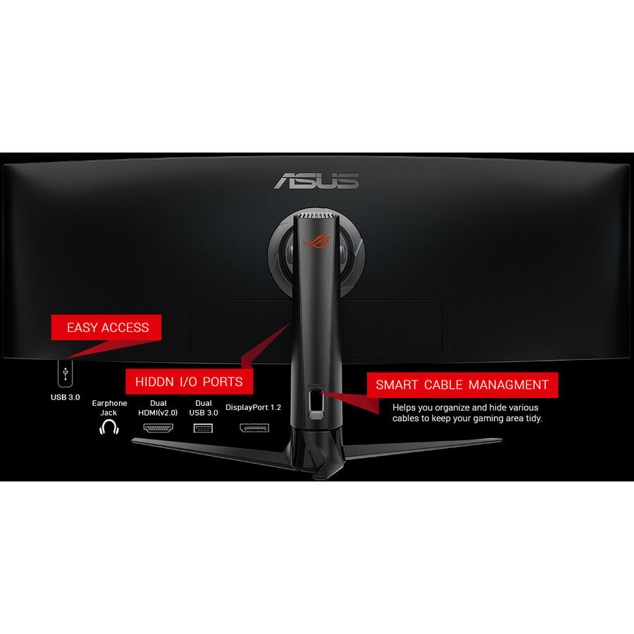 Asus ROG Strix XG49VQ 49" Double Full HD (DFHD) Curved Screen WLED Gaming LCD Monitor - 32:9 - Black XG49VQ