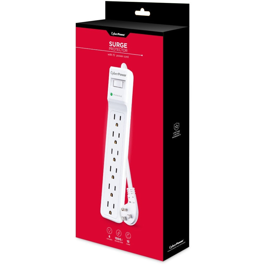 CyberPower Essential B615 6-Outlet Surge Suppressor/Protector B615