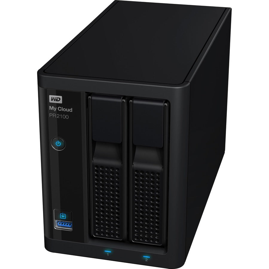 Serveur multimédia WD My Cloud PR2100 Pro Series 16 To avec transcodage, NAS - Stockage en réseau WDBBCL0160JBK-NESN