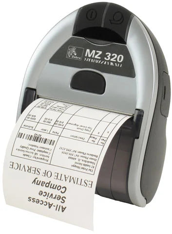 Zebra MZ 320 Mobile Direct Thermal Printer - Portable - Receipt Print - USB - Bluetooth - Battery Included M3E-0UB0E020-00