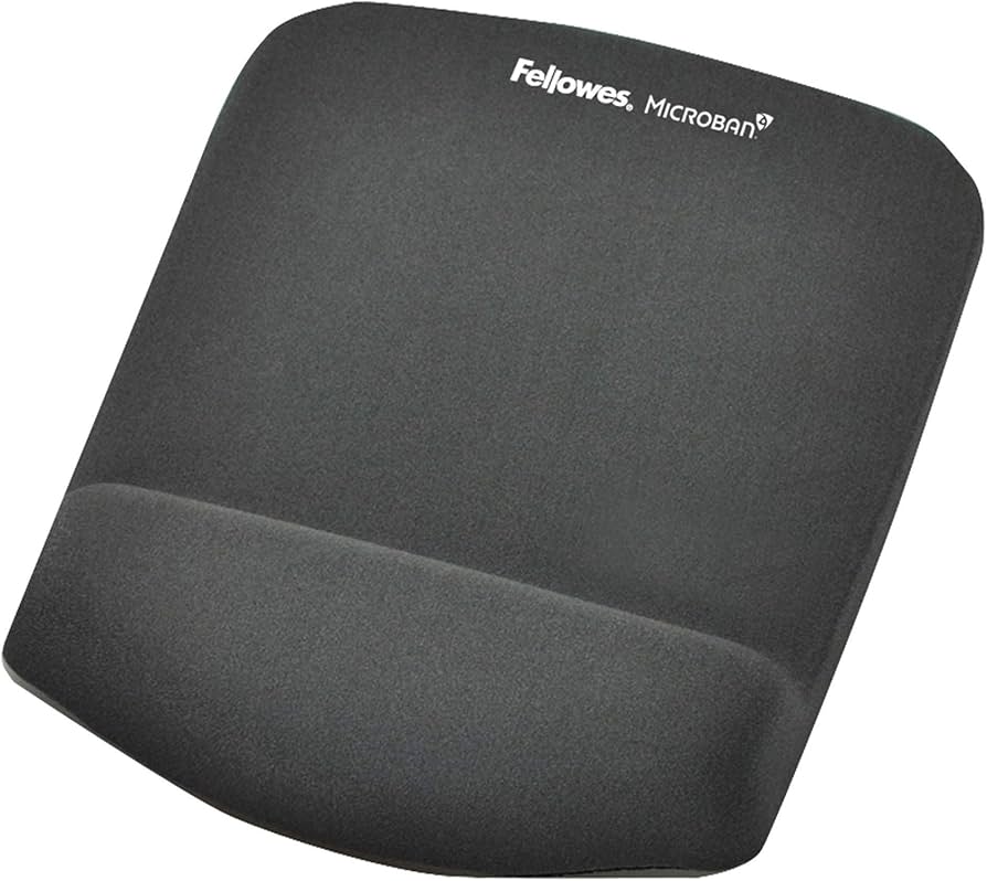 Fellowes PlushTouch Mouse Pad/Wrist Rest with FoamFusion Technology - Graphite 9252202