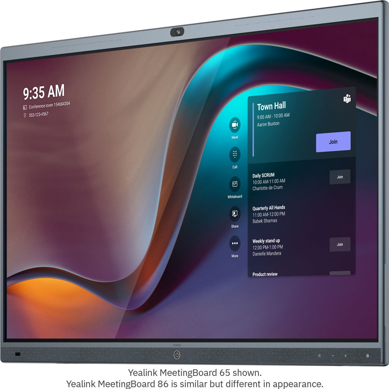 Écran de collaboration Yealink MeetingBoard pour les équipes Microsoft MB86-A001