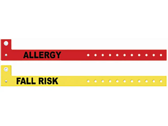 Zebra Slim Alert Wristband PS-FALLRISK-YEL