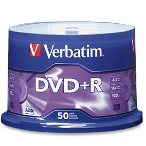 Verbatim 16x DVD+R Media 95037-6X50PK