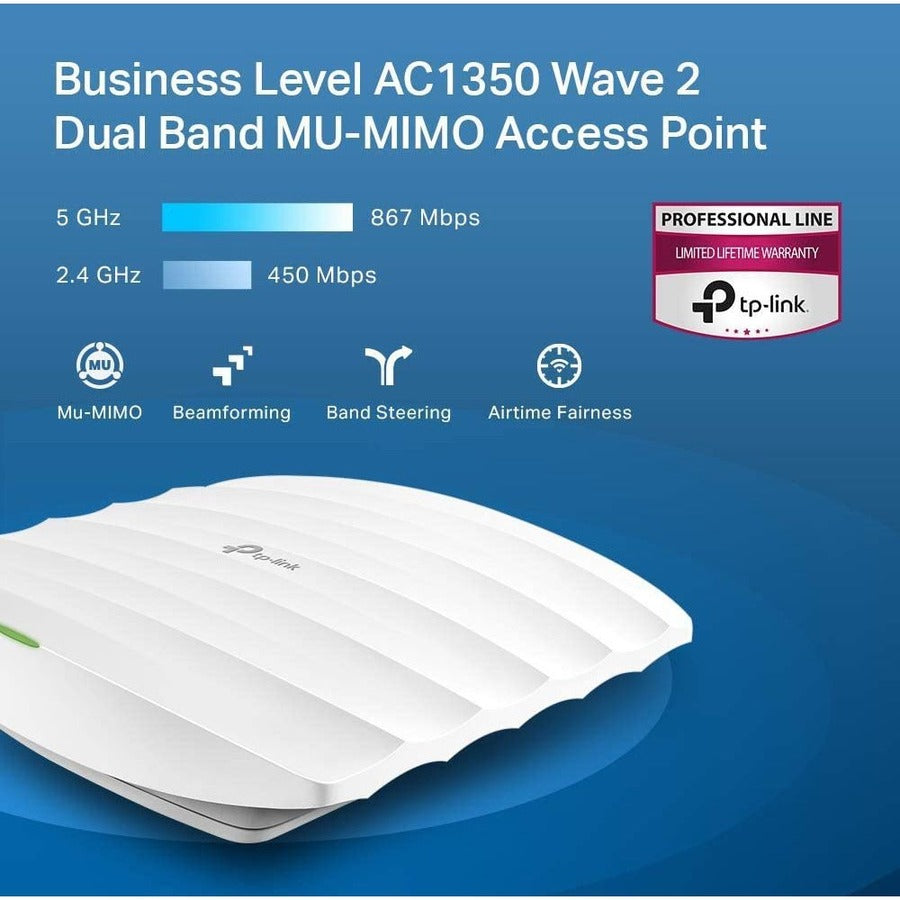 TP-Link Omada EAP225 Dual Band IEEE 802.11ac 1.32 Gbit/s Wireless Access Point - Indoor EAP225
