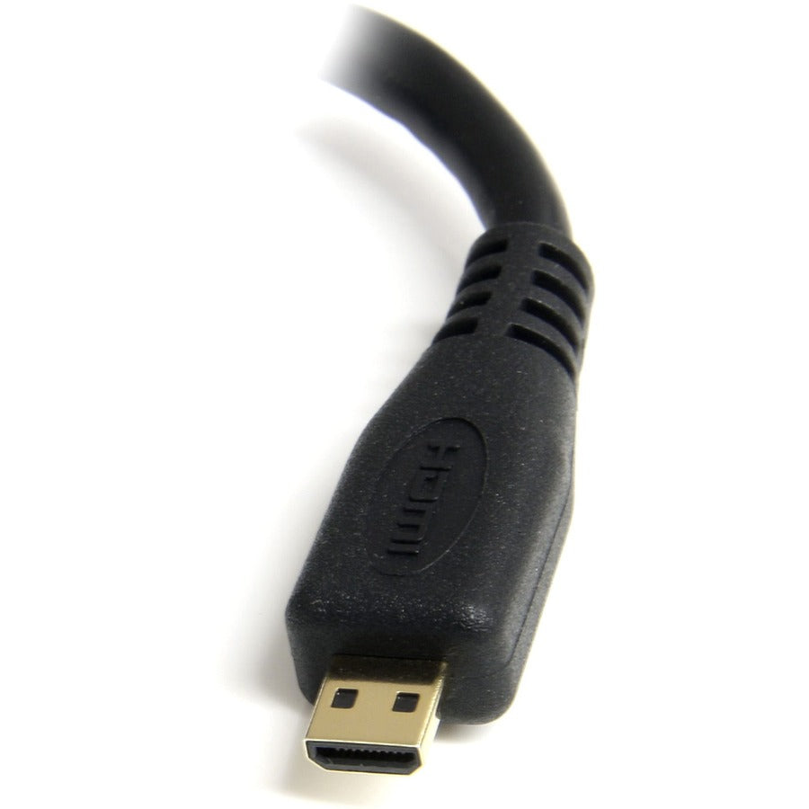 StarTech.com Dongle adaptateur micro HDMI vers HDMI, convertisseur micro HDMI vers HDMI 4K haute vitesse, appareil micro HDMI Type-D vers TV/écran HDMI HDADFM5IN