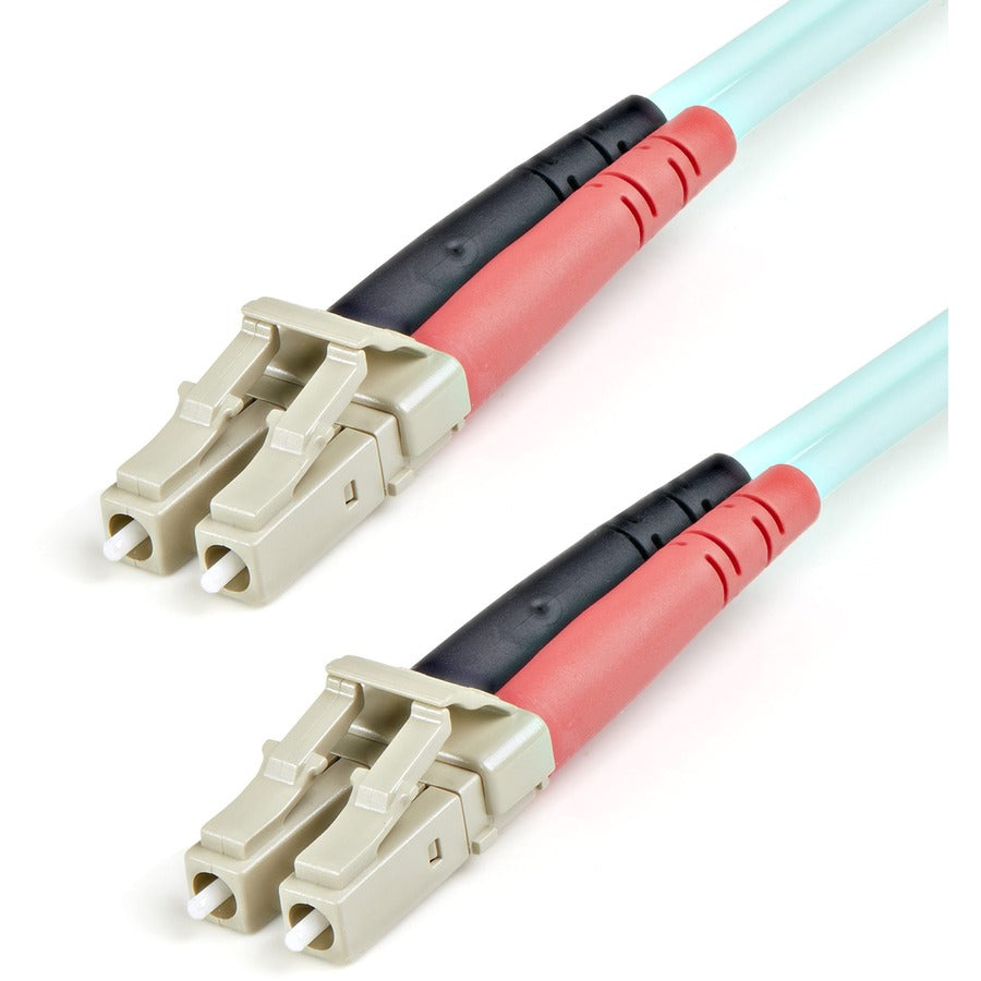 StarTech.com 1m Fiber Optic Cable - 10 Gb Aqua - Multimode Duplex 50/125 - LSZH - LC/LC - OM3 - LC to LC Fiber Patch Cable A50FBLCLC1
