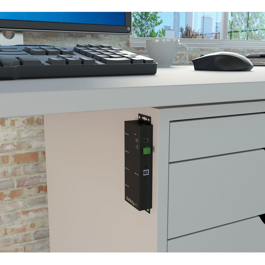 StarTech.com Hub USB 3.0 industriel 4 ports - Montable - Hub USB robuste ST4300USBM