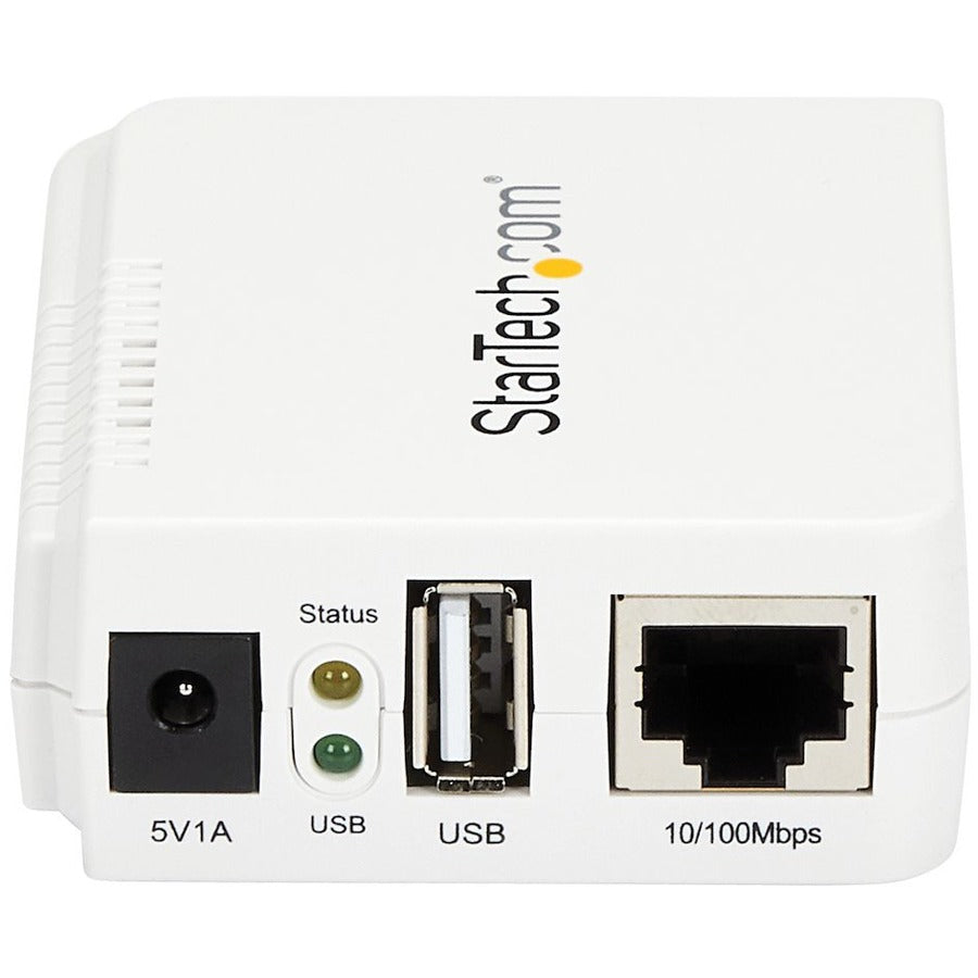 StarTech.com Serveur d'impression réseau sans fil N USB 1 port avec port Ethernet 10/100 Mbps - 802.11 b/g/n PM1115UW