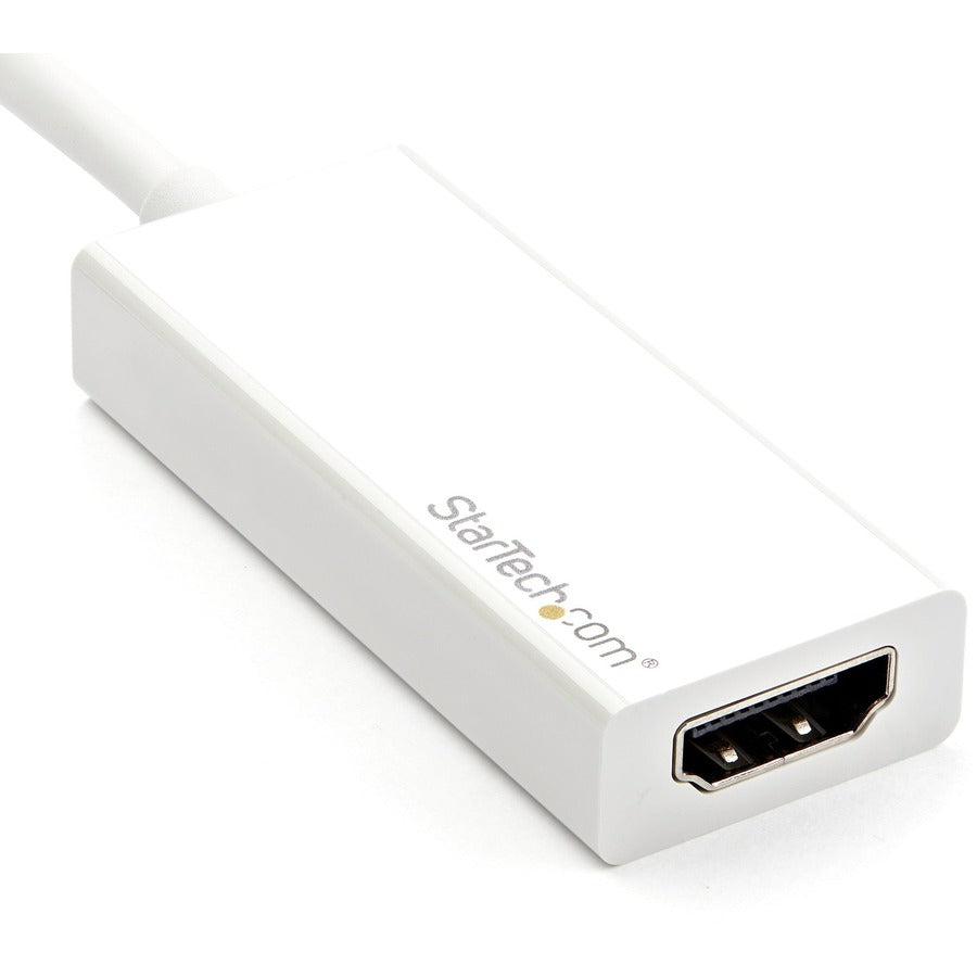 StarTech.com Adaptateur USB-C vers HDMI - Blanc - 4K 60 Hz - Compatible Thunderbolt 3 - Adaptateur USB-C - Convertisseur de dongle USB Type C vers HDMI CDP2HD4K60W