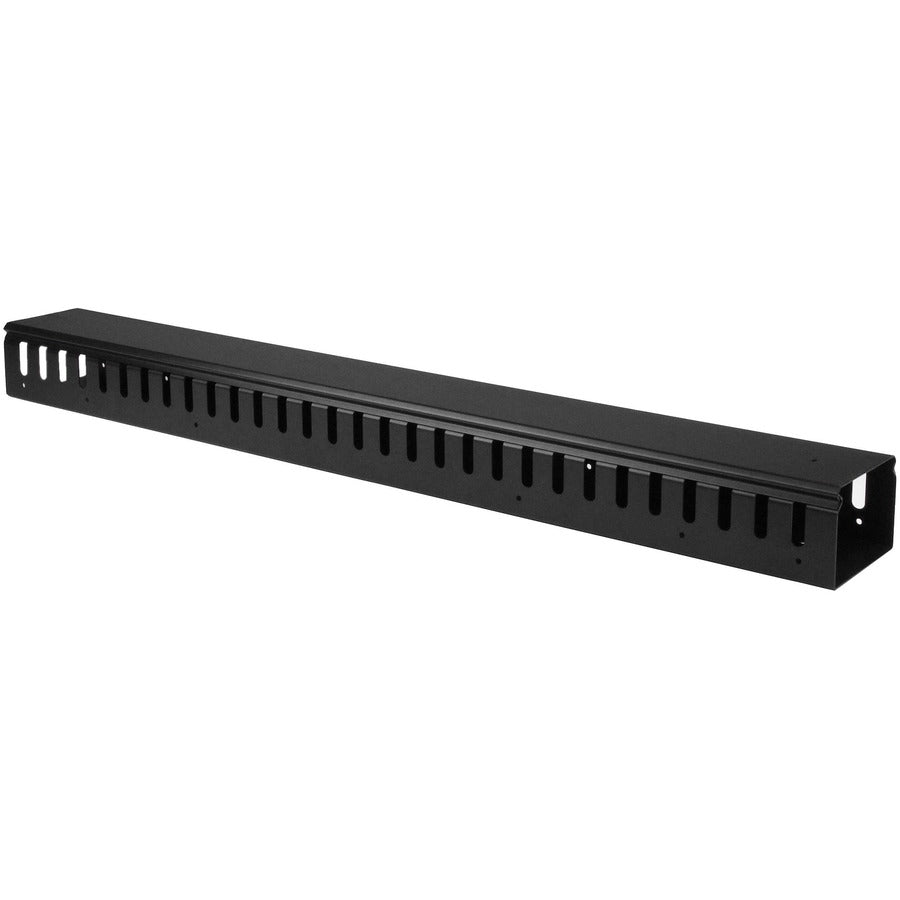 StarTech.com Vertical Cable Organizer with Finger Ducts - Vertical Cable Management Panel - Rack-Mount Cable Raceway - 0U - 3 ft. CMVER20UF