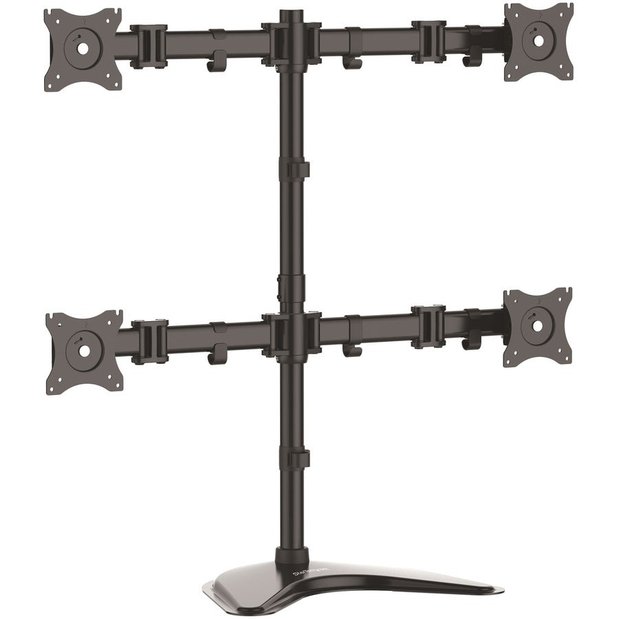 StarTech.com Support pour écran quadruple - Barre transversale - Acier - Moniteurs jusqu'à 27" - Moniteur Vesa - Support pour écran d'ordinateur - Bras pour écran ARMBARQUAD