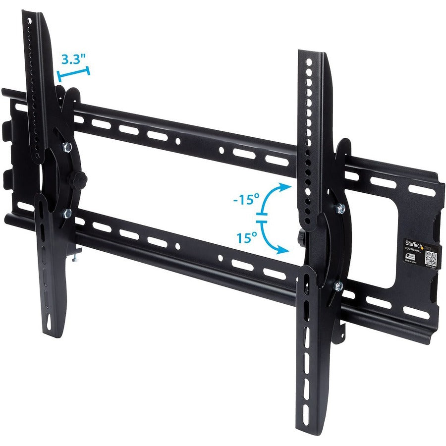 StarTech.com Flat Screen TV Wall Mount - Tilting - For 32" to 75" TVs - Steel - VESA TV Mount - Monitor Wall Mount FLATPNLWALL