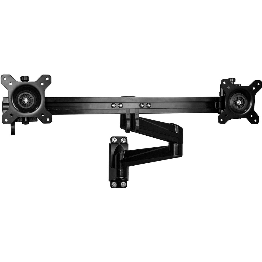 StarTech.com Wall Mount Dual Monitor Arm - Articulating Ergonomic VESA Wall Mount for 2x 24" Screens - Synchronized Adjustable Crossbar ARMDUALWALL