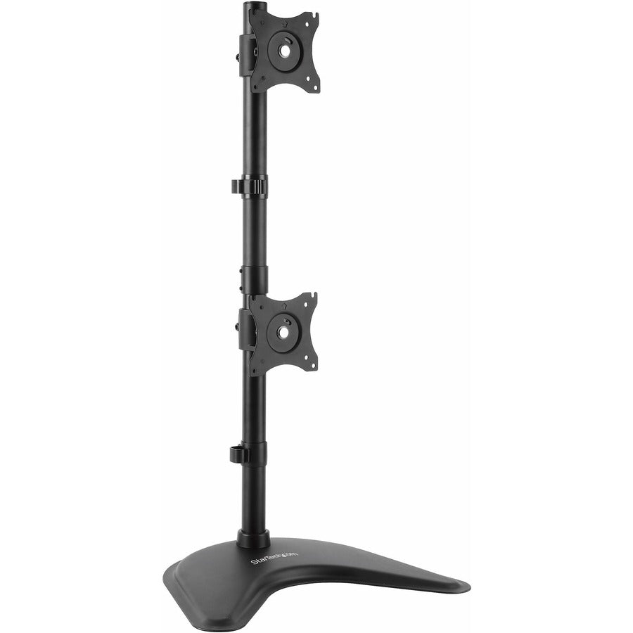 StarTech.com Vertical Dual Monitor Stand - Heavy Duty Steel - Monitors up to 27" - Vesa Monitor - Computer Monitor Stand ARMBARDUOV